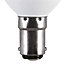 Diall B15 5W 185lm Round Warm white Fluorescent Light bulb