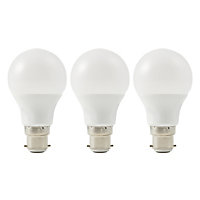 Diall B22 10W 806lm GLS Warm white LED Light bulb, Pack of 3