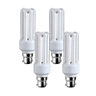 Diall B22 15W 845lm Stick CFL Light bulb, Pack of 4