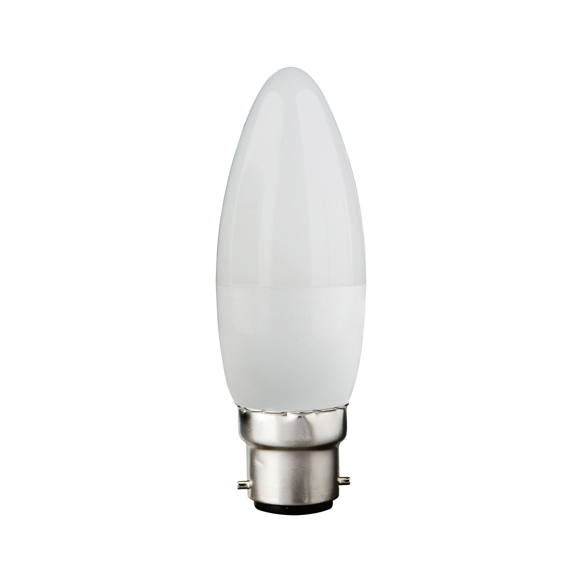 Diall B22 2.2W 250lm Frosted Candle Neutral white LED Light bulb