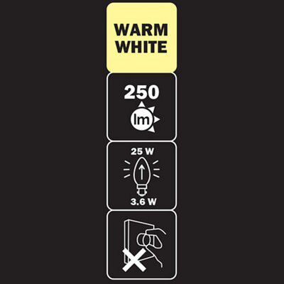 Diall B22 3.6W 250lm Candle LED Light bulb