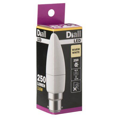Diall B22 3.6W 250lm Candle LED Light bulb