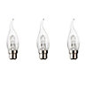 Diall B22 30W 410lm Bent tip candle Dimmable Light bulb, Pack of 3