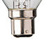 Diall B22 30W Mini globe Halogen Dimmable Light bulb, Pack of 3