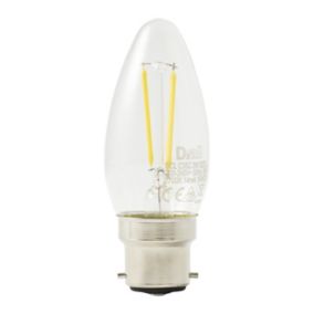 Diall B22 3W 250lm Candle Warm white LED Light bulb
