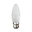 Diall B22 4.2W 470lm Frosted Candle Neutral white LED Dimmable Light bulb