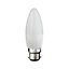 Diall B22 4.2W 470lm Frosted Candle Neutral white LED Light bulb
