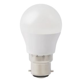 Diall B22 4.2W 470lm Frosted Mini globe Warm white LED Light bulb