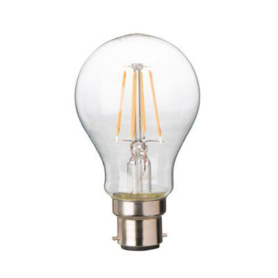 Diall B22 4W 470lm Classic LED Filament Light bulb