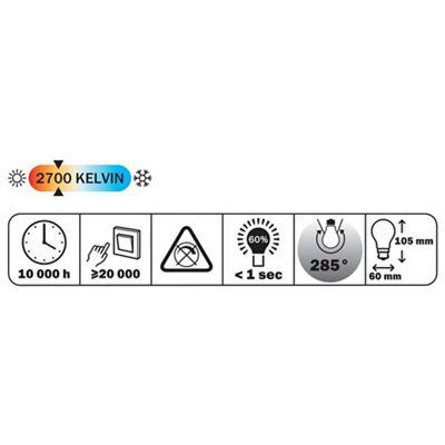 Diall B22 4W 470lm Classic LED Filament Light bulb
