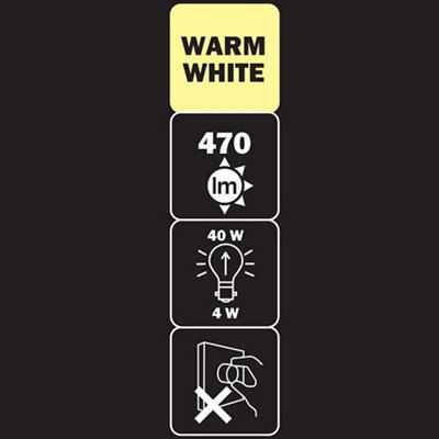 Diall B22 4W 470lm Classic LED Filament Light bulb