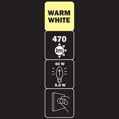 Diall B22 5.9W 470lm Candle LED Dimmable Light bulb