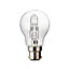 Diall B22 57W Classic Halogen Dimmable Light bulb, Pack of 3