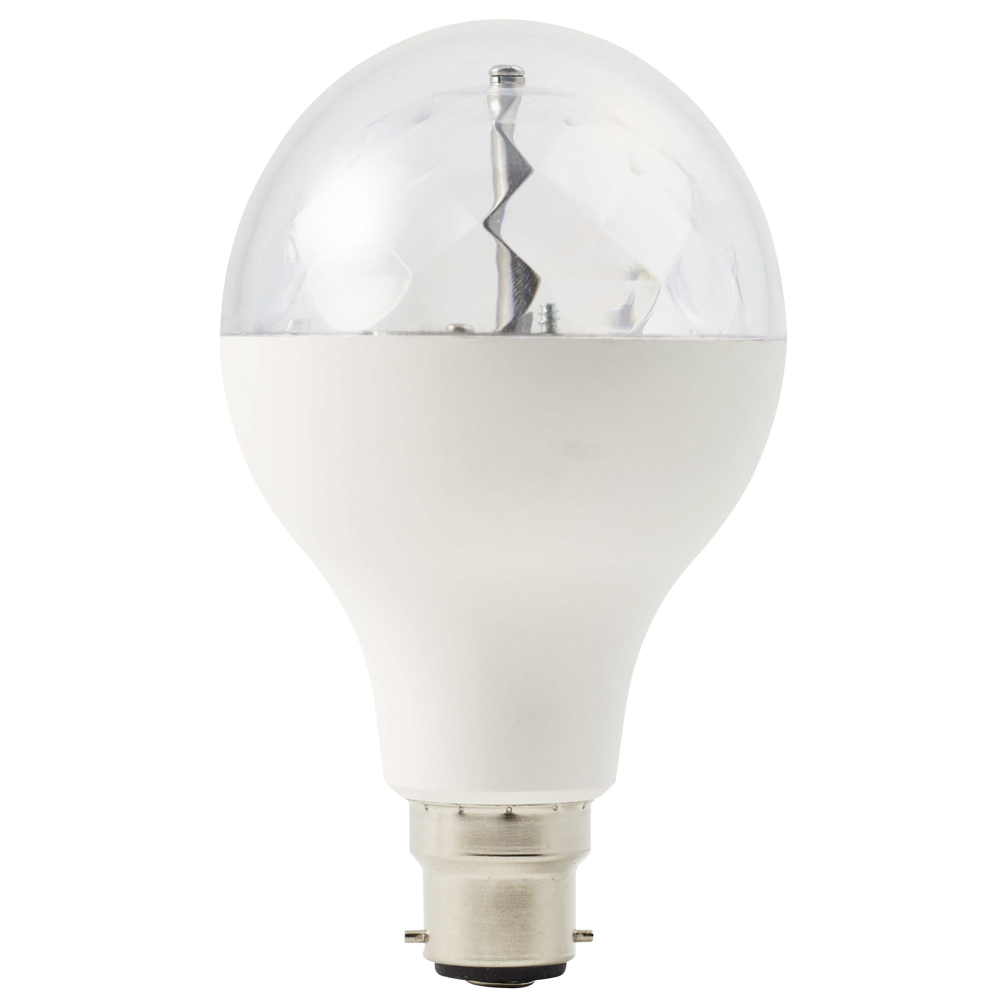 Diall B22 5W 100lm 150° Clear Globe RGB LED Light bulb