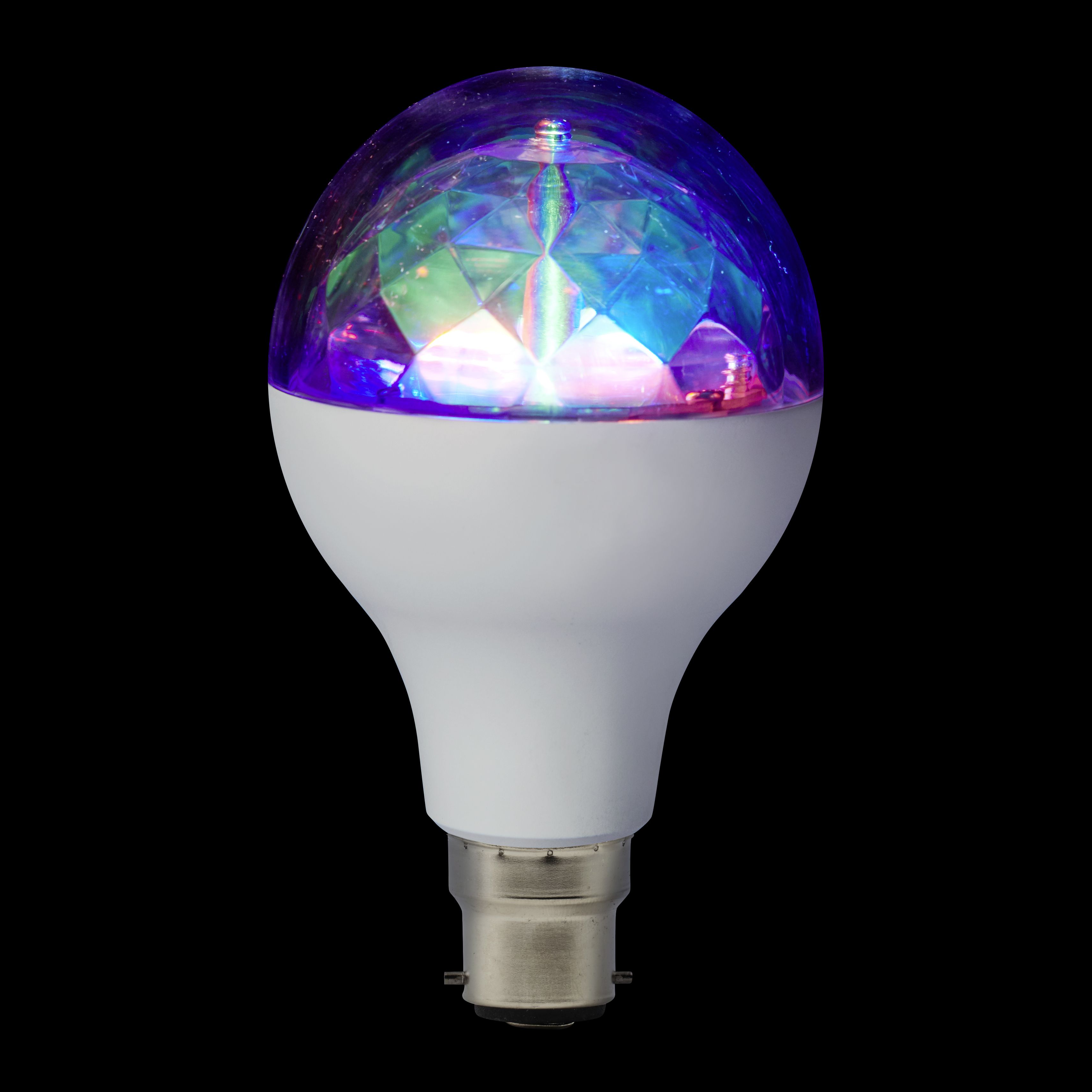 Diall B22 5W 100lm 150° Clear Globe RGB LED Light bulb