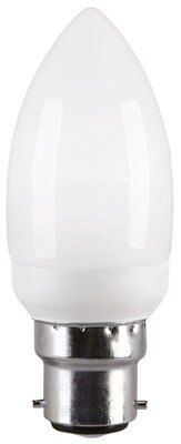 Diall B22 5W 185lm Stick Warm white Fluorescent Light bulb