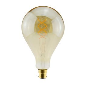 Diall B22 5W 250lm 330° Amber Balloon Warm white LED Filament Light bulb