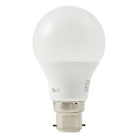 Diall B22 7W 470lm GLS Neutral white LED Light bulb