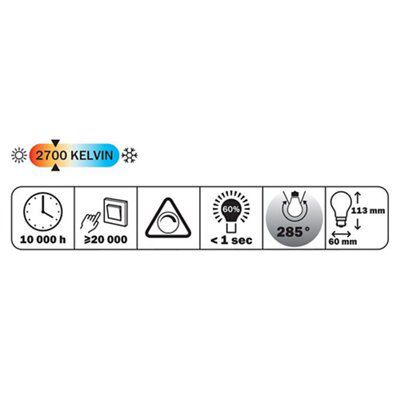 Diall B22 7W 810lm Classic LED Dimmable Filament Light bulb