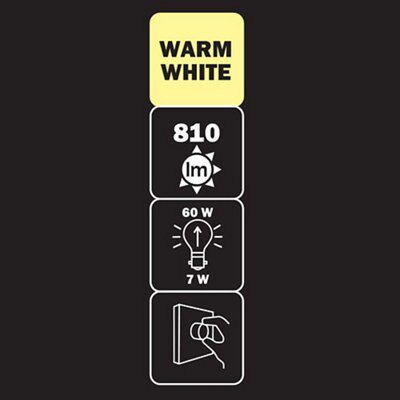 Diall B22 7W 810lm Classic LED Dimmable Filament Light bulb