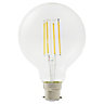Diall B22 8W 1055lm Globe Warm white LED Filament Light bulb