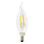 Diall B35 E14 3.4W 470lm Clear Candle Warm white LED filament Light bulb