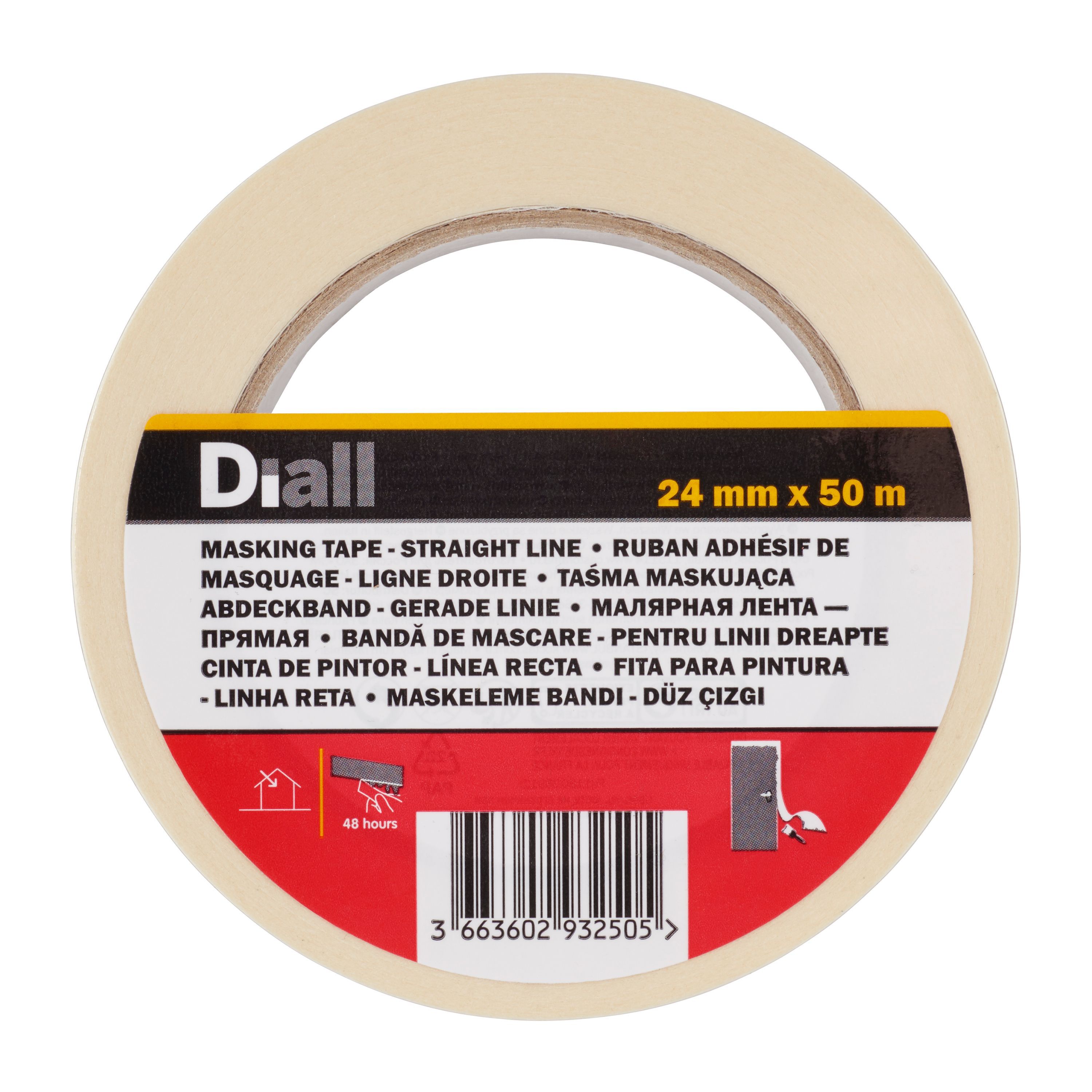 Diall Beige Masking Tape (L)50m (W)24mm