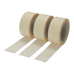 Diall Beige Masking Tape (L)50m (W)48mm, Pack of 3