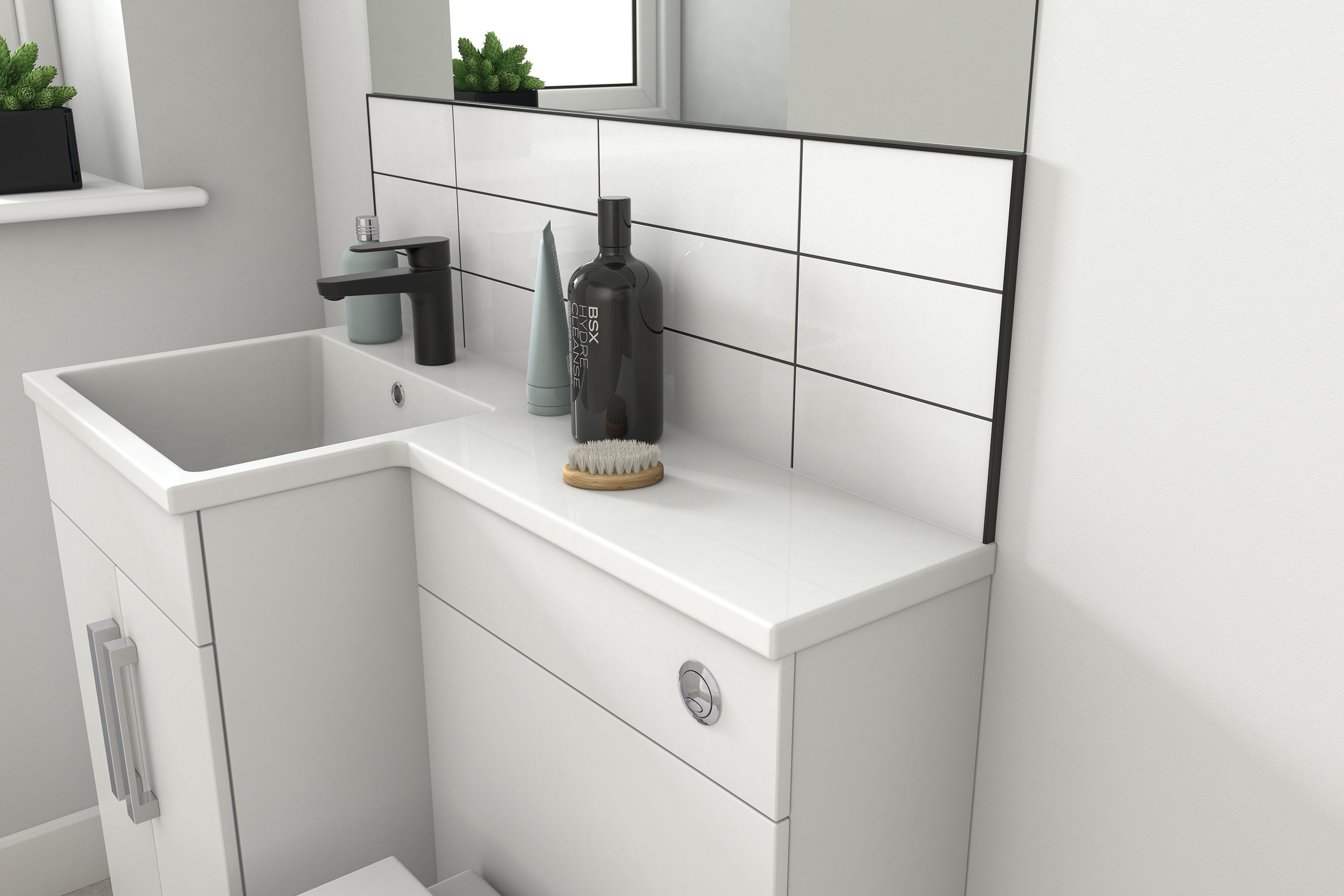 Diall Black 12.5mm Straight Aluminium Tile trim - 4