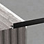 Diall Black 8mm Straight Aluminium Tile trim
