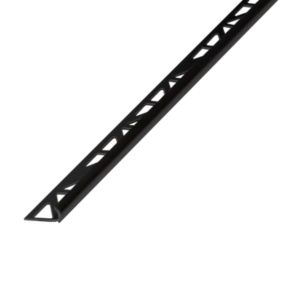 Diall Black 9mm Round edge PVC External edge tile trim