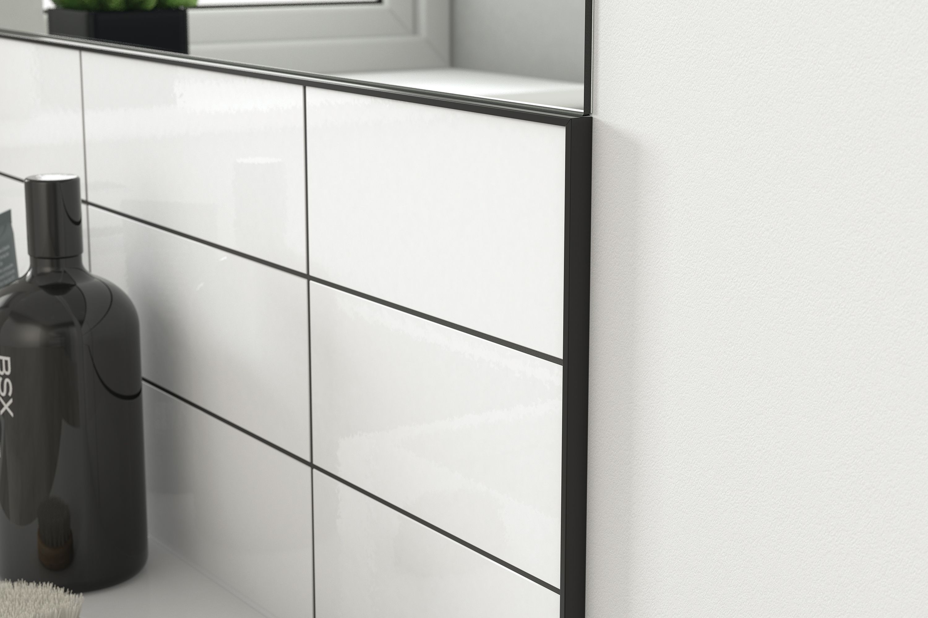 Diall Black Aluminium Internal edge tile trim - 3