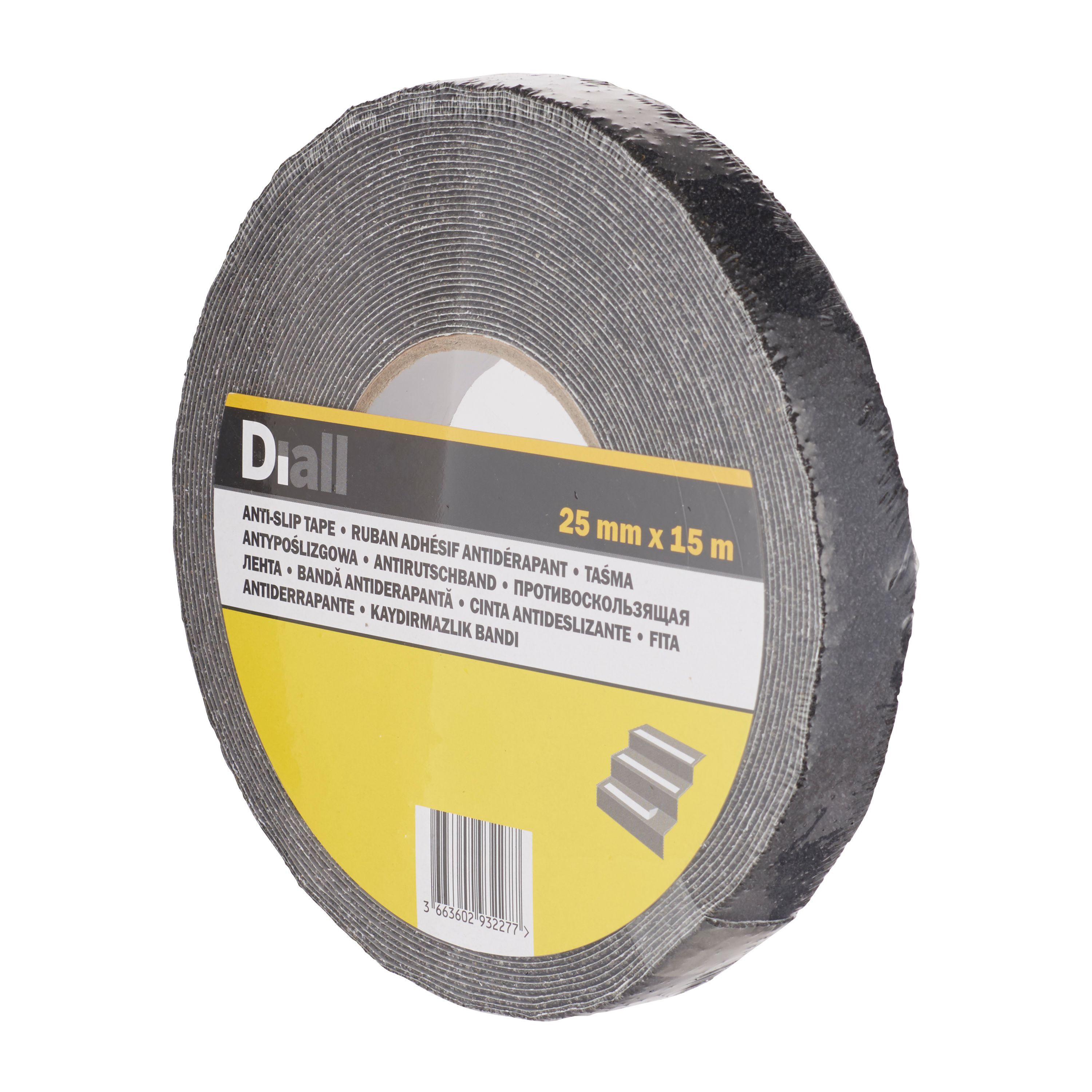Diall Black Anti-slip Tape (L)15m (W)25mm
