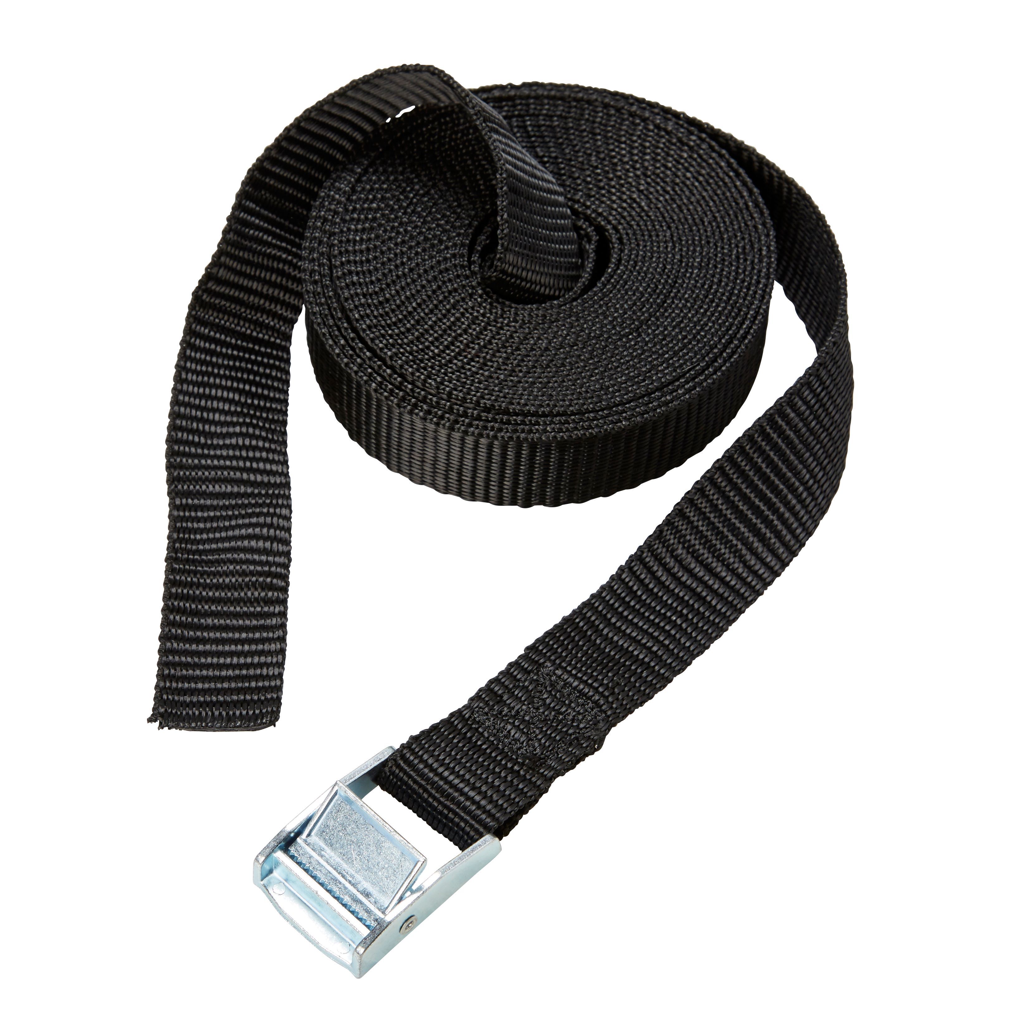 Diall Black Cambuckle tie down strap (L)5m DIY at B&Q