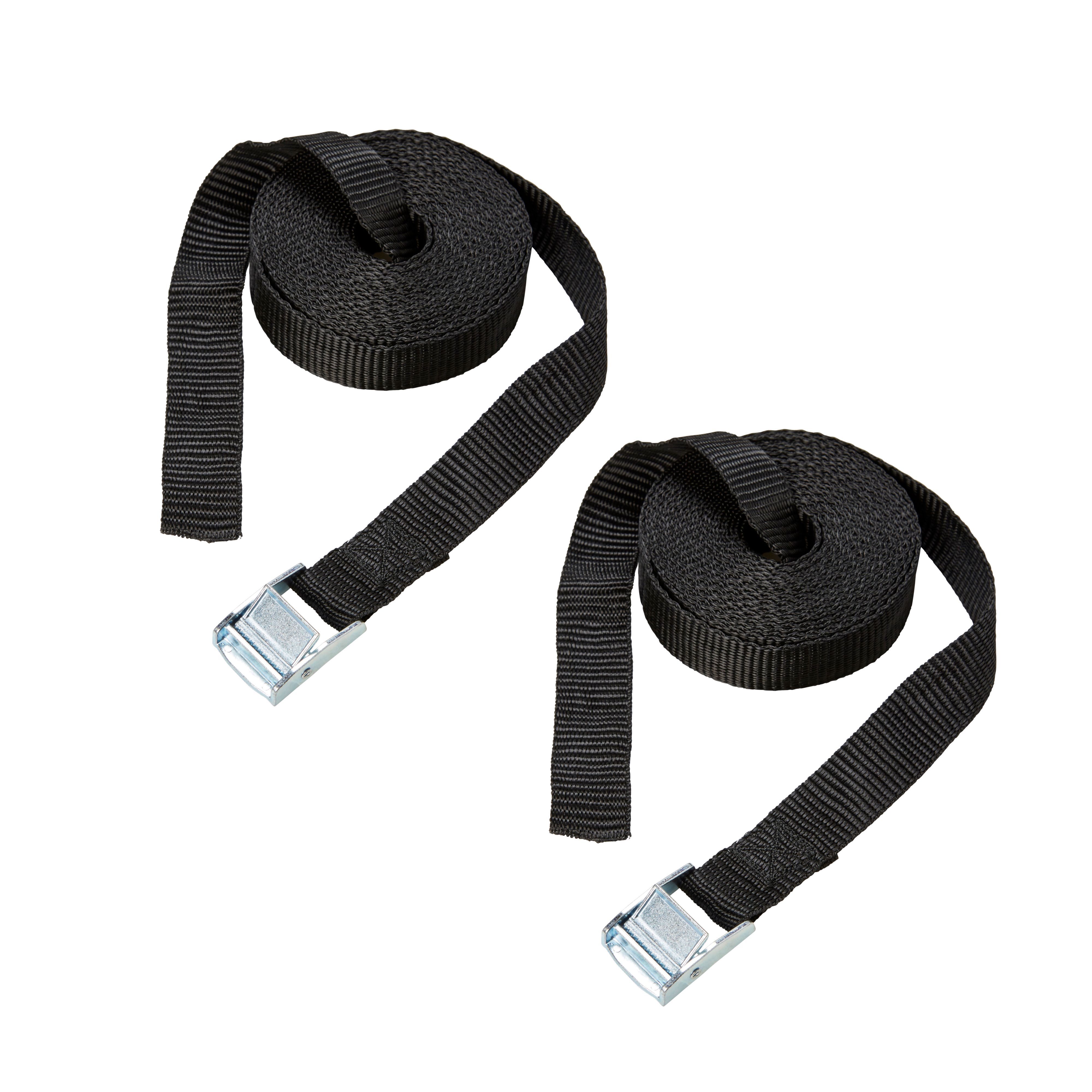 Diall Black Cambuckle tie down strap (L)2.5m