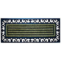 Diall Black Door mat, 45cm x 120cm
