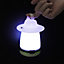 Diall Black, green & white Battery-powered LED 80lm Camping lantern