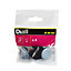Diall Black & grey Ethylene vinyl acetate (EVA), PTFE & steel Nail-in glide (Dia)30mm, Pack of 4