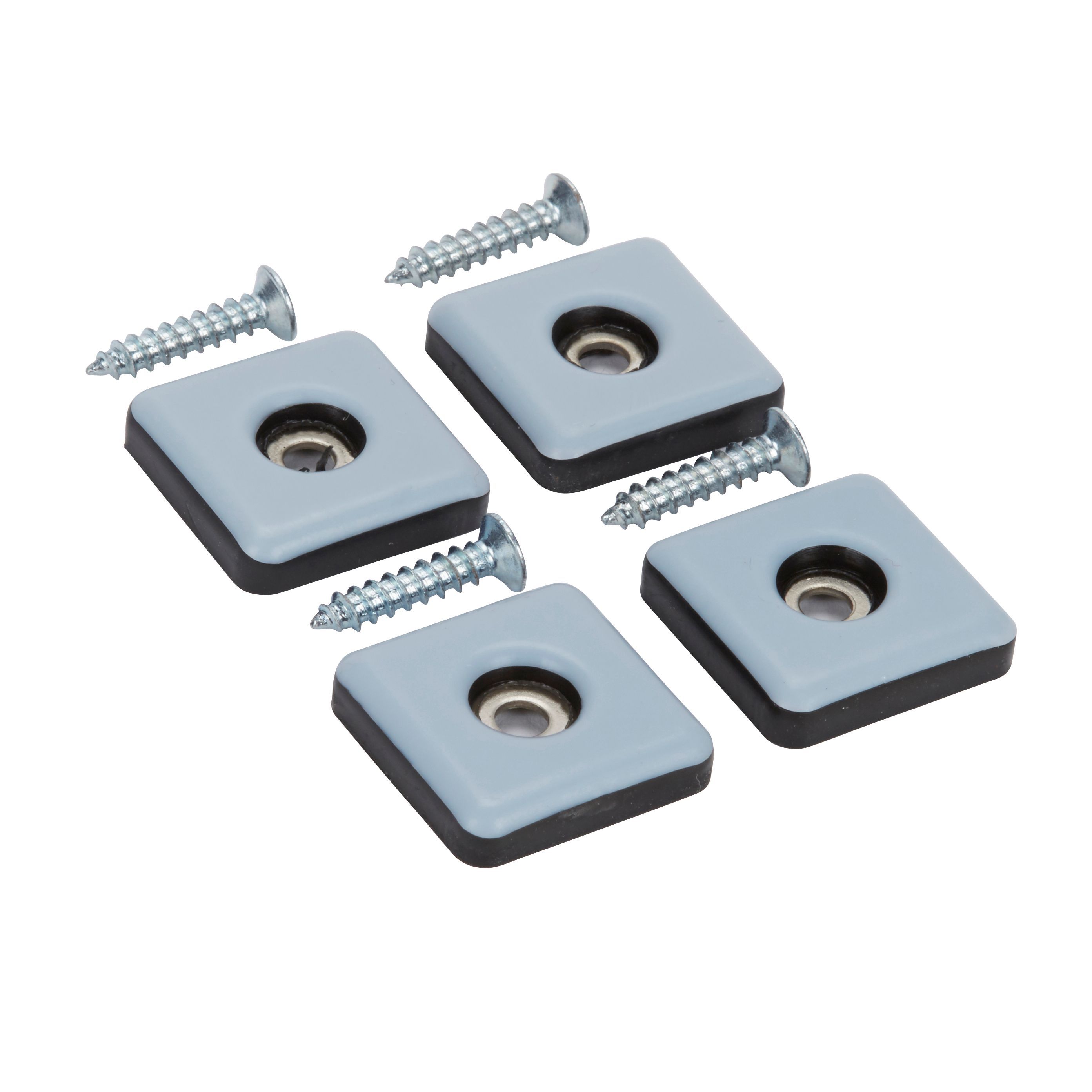 Diall Black & grey PTFE Screw-in glide (L)25mm (W)25mm, Pack of 4