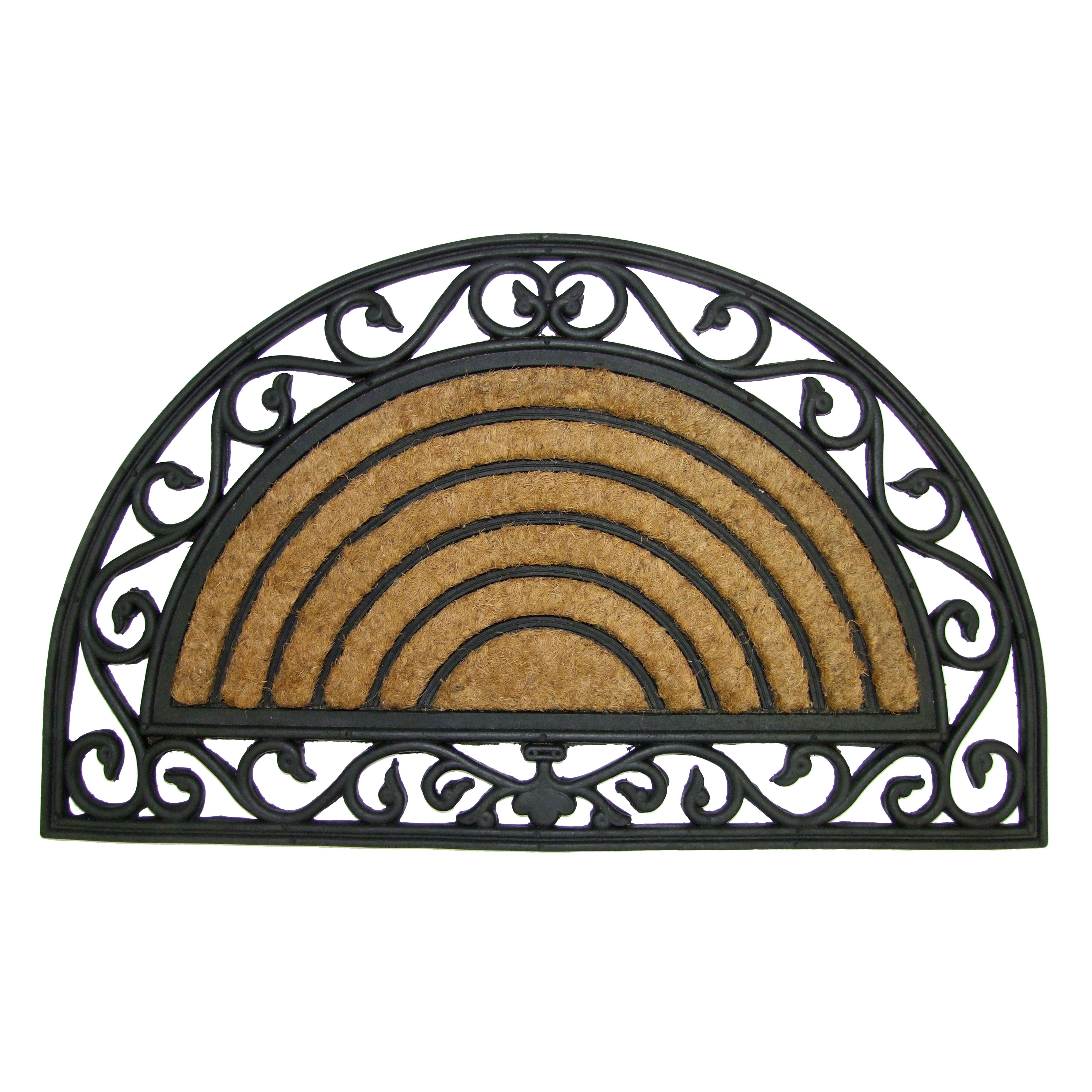 Diall Black & natural Door mat, 75cm x 45cm DIY at B&Q