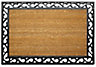 Diall Black & natural Rectangular Door mat, 90cm x 60cm
