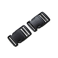 Diall Black Nylon Buckle (W)25mm, Pack of 2