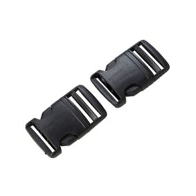 Diall Black Nylon Snap Side release Buckle (W)25mm, Pack of 2