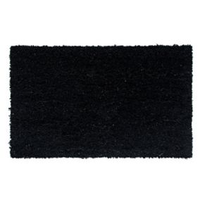 Diall Black Plain Door mat, 75cm x 45cm