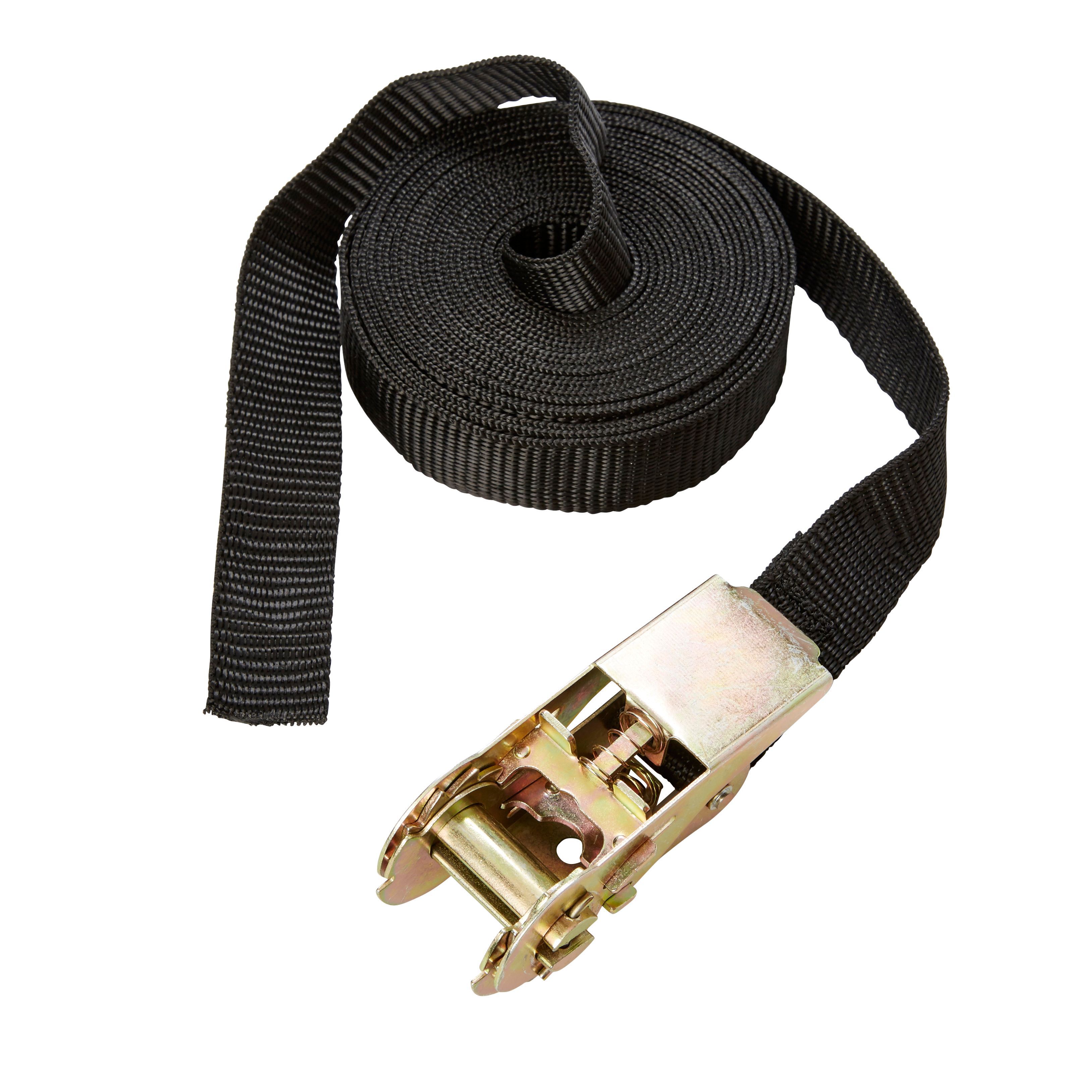 Diall Black Ratchet tie down (L)5m (W)25mm