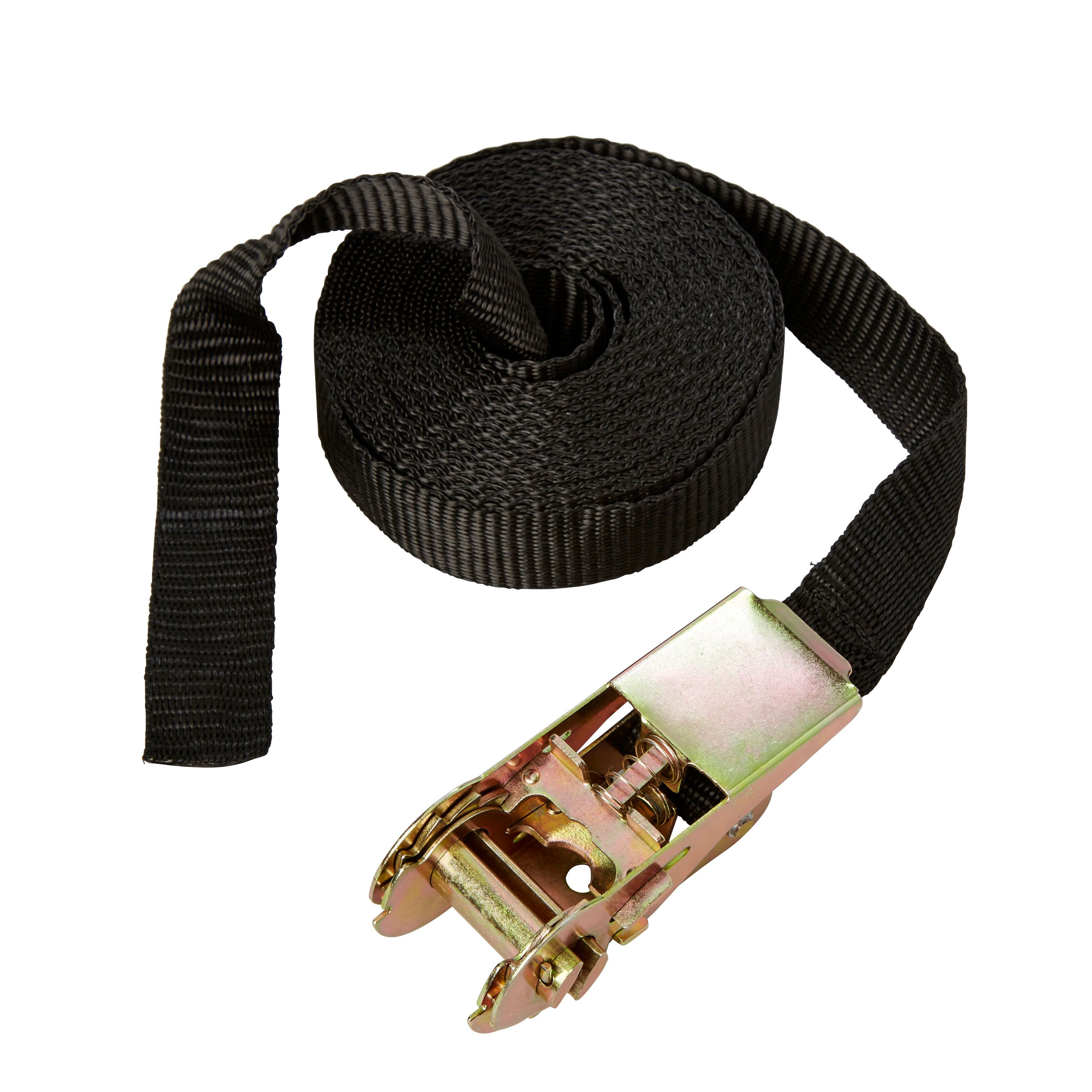 Diall Black Ratchet tie down (L)5m (W)25mm