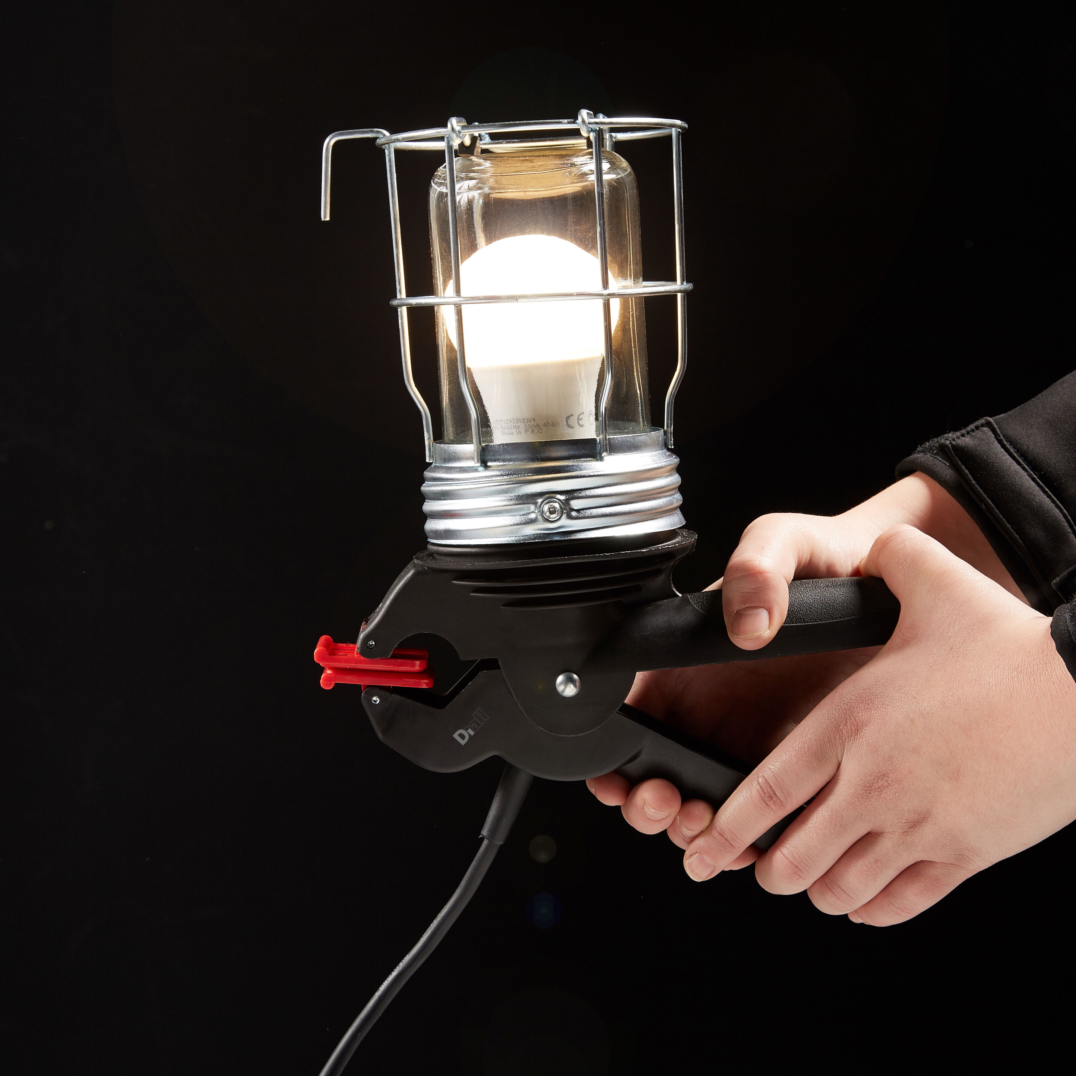 Diall Black red Inspection light 60W 220 240V