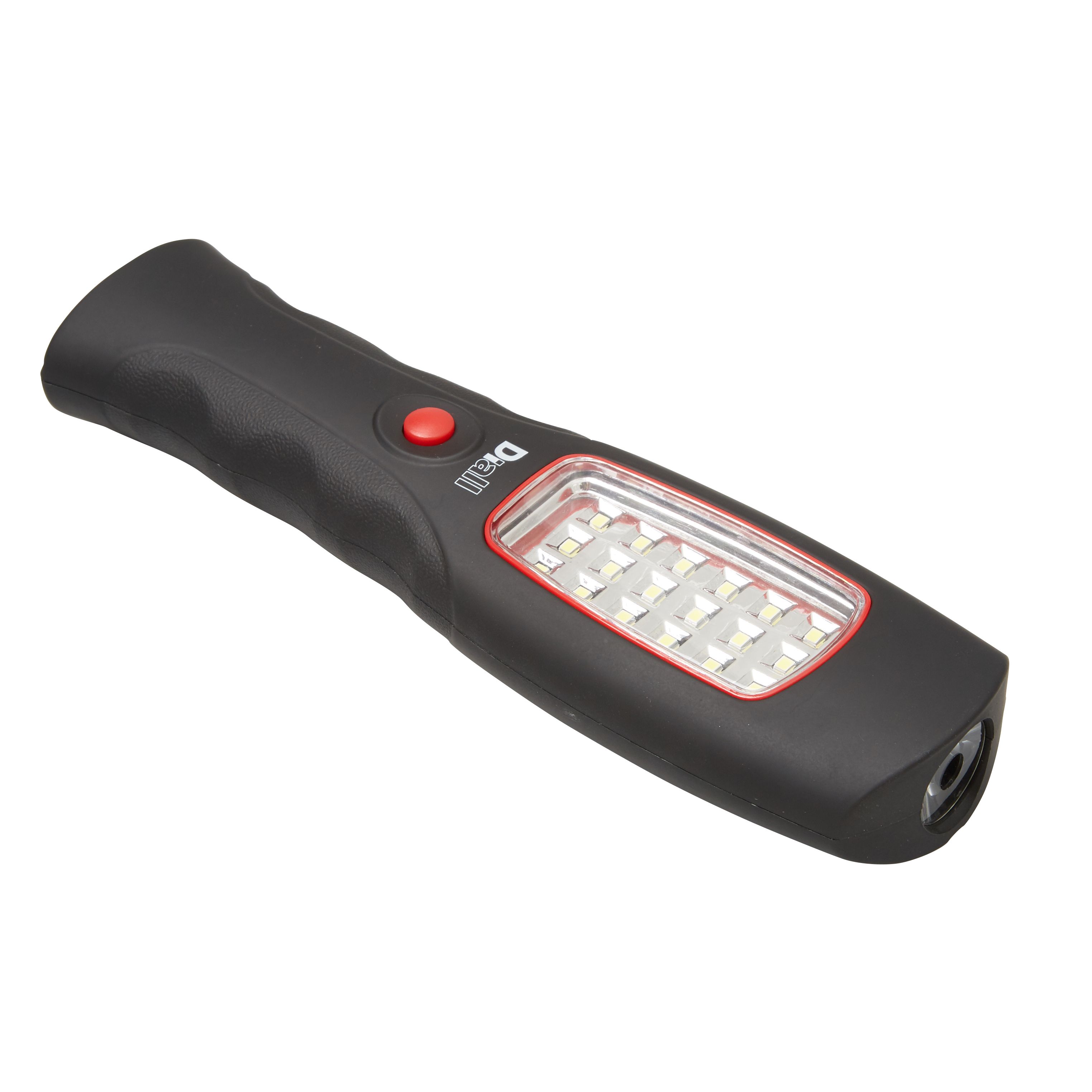 Diall Black & red LED Inspection light 1W 4.5V 110lm