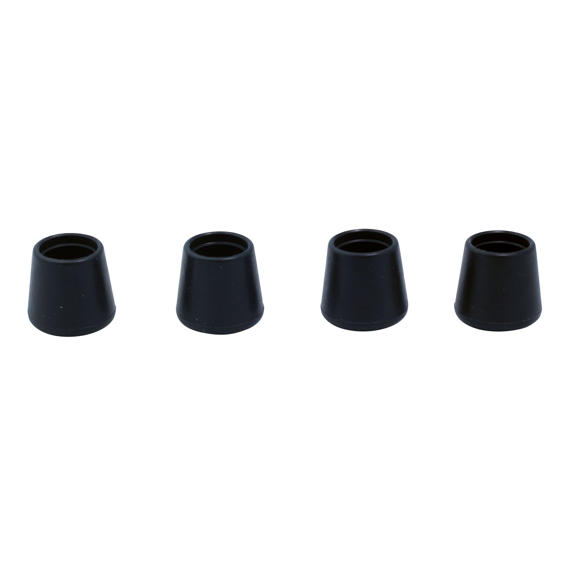 Diall Black Thermoplastic vulcanizates (TPV) Leg tip (Dia)18mm, Pack of 4