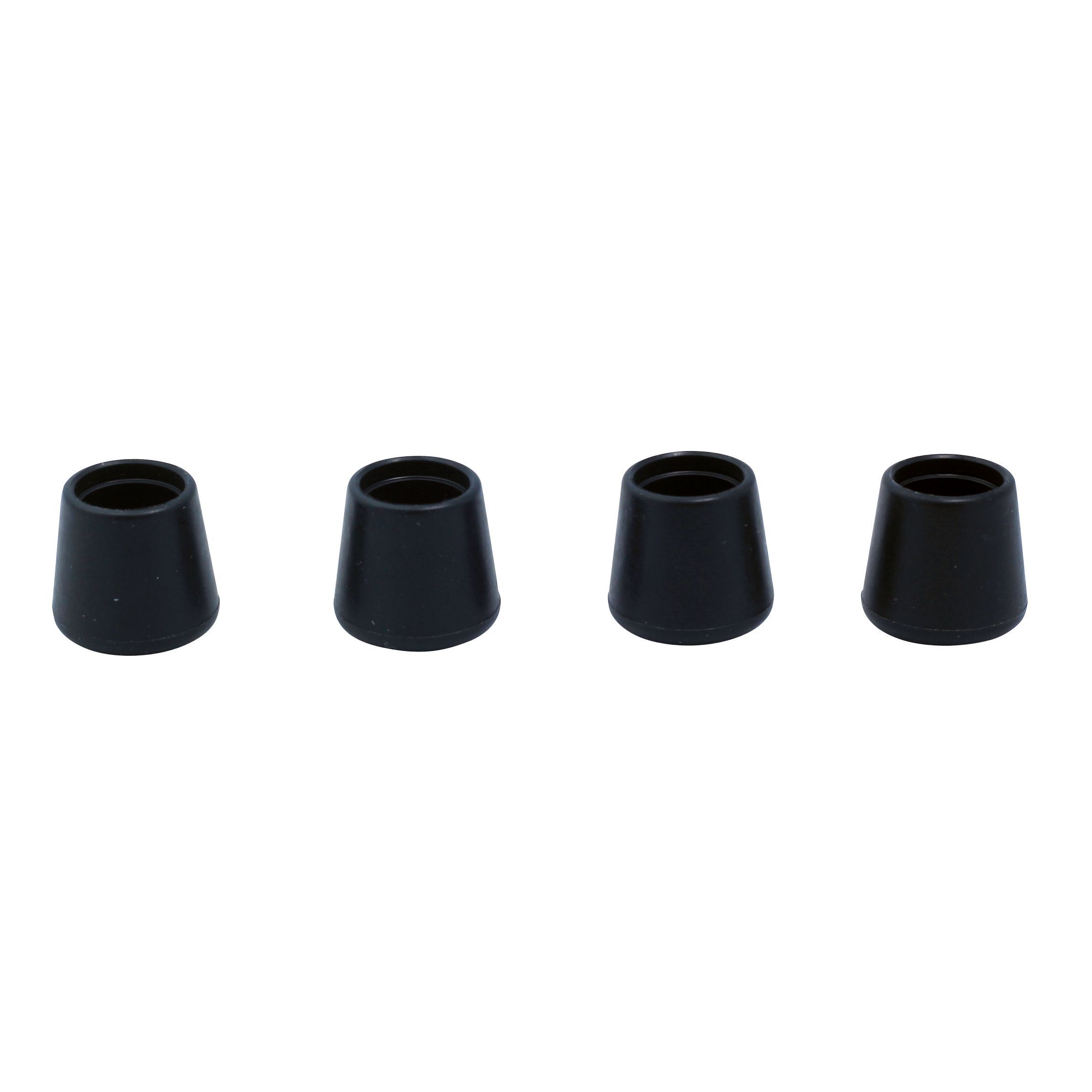 Diall Black Thermoplastic vulcanizates (TPV) Leg tip (Dia)20mm, Pack of 4